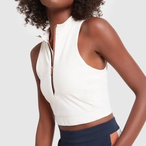 NWT vaara willow zip crop top